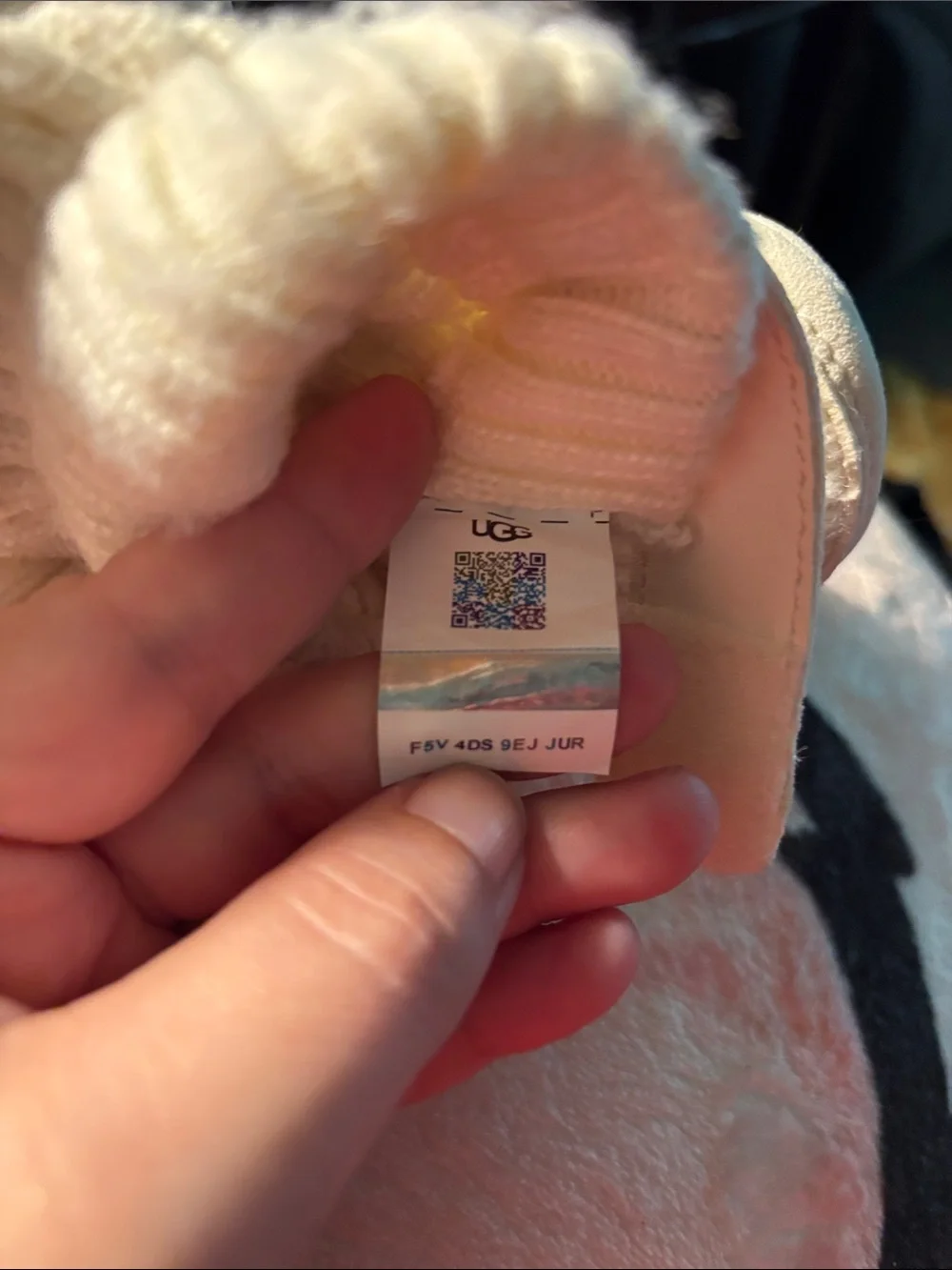 UGG Infant Walker Boots in Black and Cream
